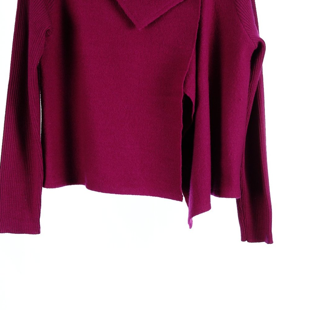 Chico’s Raspberry Wool Cardigan Wrap Sweater Size 0 - Picture 3 of 8